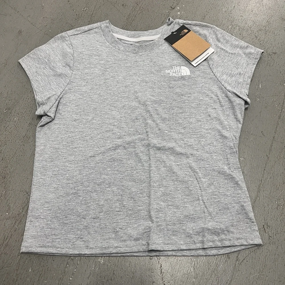The North Face Women's Short Sleeve Logo T-Shirt Heather Gray Size Medium - Picture 1 of 5